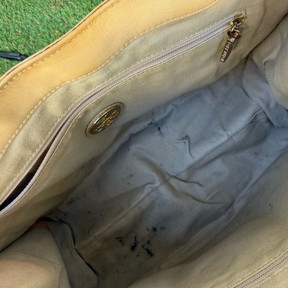Tory Burch Coated Twill Mini‎ Tory Tote SEE PHOTOS. W